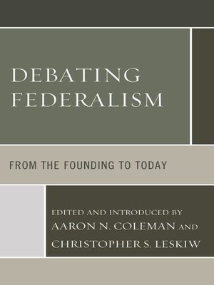 cover image of Debating Federalism